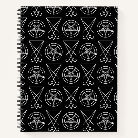 Baphomet & Sigil von Lucifer Notizblock (Vorderseite)