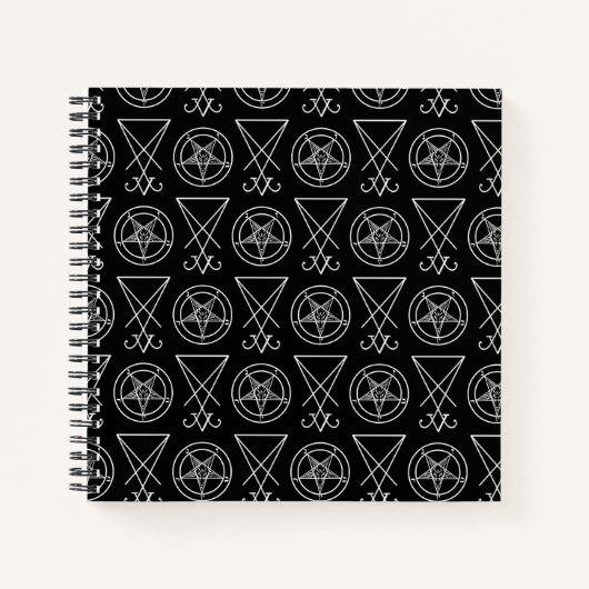 Baphomet & Sigil von Lucifer Notizblock (Vorderseite)