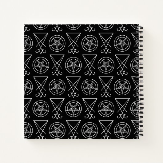 Baphomet & Sigil von Lucifer Notizblock (Rückseite)