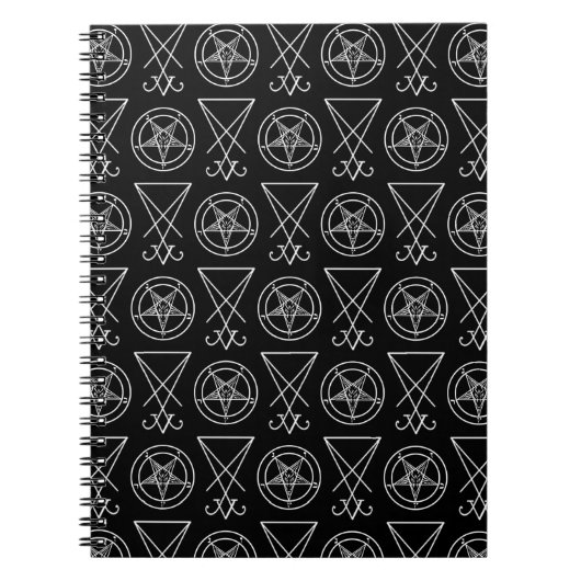 Baphomet & Sigil von Lucifer Spiral Foto Notebook Notizblock (Vorderseite)