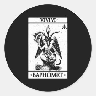 Baphomet Tarot Card Satanic Occul Runder Aufkleber