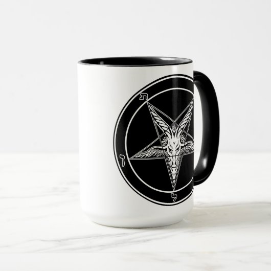 Baphomet Tasse alter Art (VorderseiteRechts)