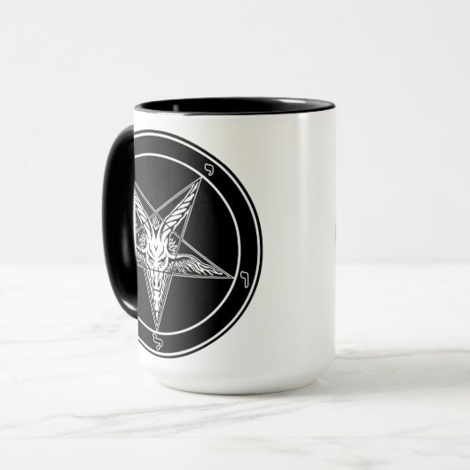 Baphomet Tasse alter Art (Vorderseite Links)