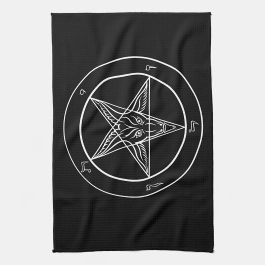 Baphomet Tuch für Turnhalle, Golf oder Küche (Vertikal)