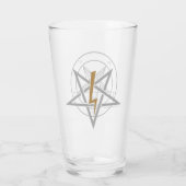 Baphomet und Anton LaVey Sigil Glass Glas (Rückseite)