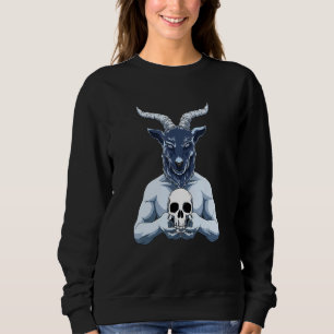 Baphomet und Schädel Sweatshirt
