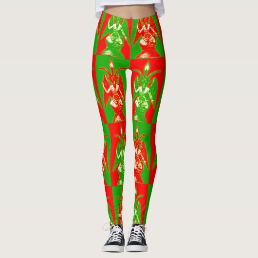 Baphomet WeihnachtsLeggings Leggings (Vorderseite)