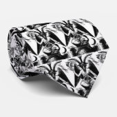 Baphomet weiße Hals-Krawatte Krawatte (Gerollt)