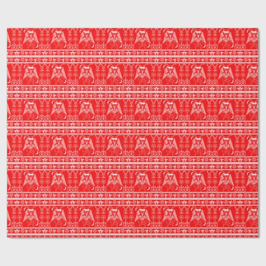 Baphomet Wrapping Paper - Red Geschenkpapier (Flach)