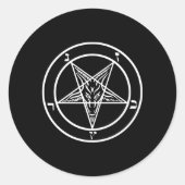 Baphomet-Ziege Runder Aufkleber (Vorderseite)
