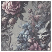 Baphomet's Bouquet - Gothic Statement Tile Stoff (Nahaufnahme)
