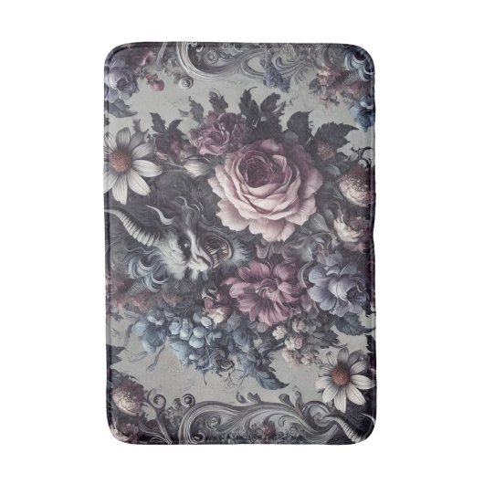 Baphomet's Bouquet - Gotisch Viktorianisch Badematte (Vorderseite Vertikal)