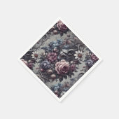 Baphomet's Bouquet - Gotische Blüte Serviette (Ecke)