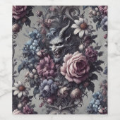 Baphomet's Bouquet - Gotische Blüte Weinetikett (Einzelnes Label)