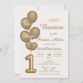 Baptism and first year invitation in Spanish Einladung (Vorderseite)