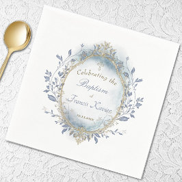 Baptism baby boy  serviette