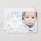 Baptism baby boy thank you card einladung (Vorderseite)