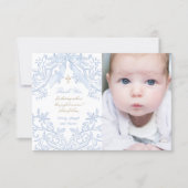Baptism baby boy thank you card einladung (Vorderseite)