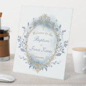 Baptism baby boy welcome Sign Sockelschild (In Situ)