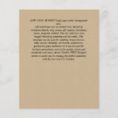 BAPTISM - Blätter zur Förderung des Umweltschutzes (Rückseite)