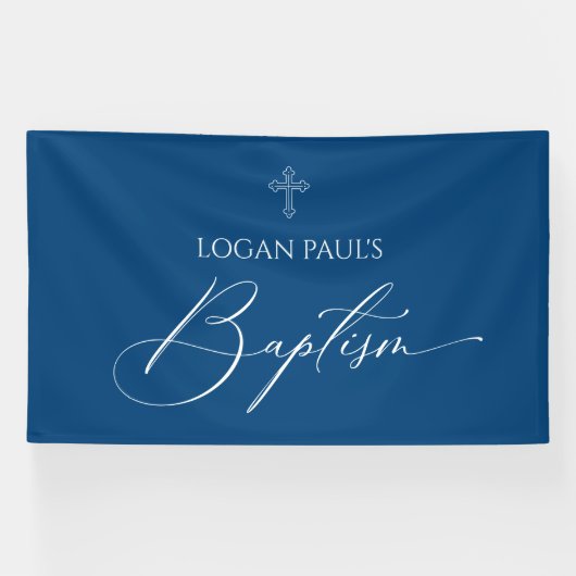 Baptism Blue banner backdrop  (Horizontal)