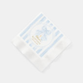 Baptism Blue Bow Baby Boy Serviette (Ecke)