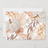 Baptism Boho white Pumpkin Photo Invitation  Einladung (Rückseite)