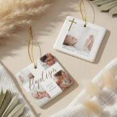 Baptism Calligraphy Photo Collage Baby Keepsake Keramikornament