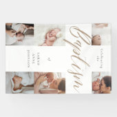 Baptism Celebration Photo Collage Party Keepsake  Banner (Horizontal)