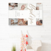 Baptism Celebration Photo Collage Party Keepsake  Banner (InSitu)
