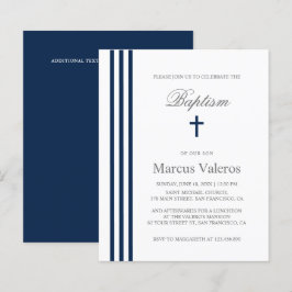 BAPTISM Chic Vertikal gestreift Blaues Kreuz