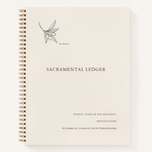 Baptism/ Confirmation/ Communion Rite Keepsake Notizblock (Vorderseite)