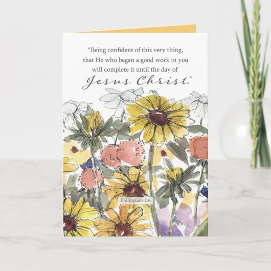 Baptism Congratulations Scripture Philippians Karte (Vorderseite)