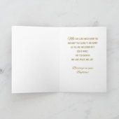 Baptism Custom Name Emily Gold Cross Karte (Innenseite)