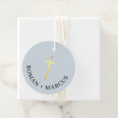 BAPTISM DANK IHNEN große goldene Kreuzung Baby bla Geschenkanhänger (Beispiel)