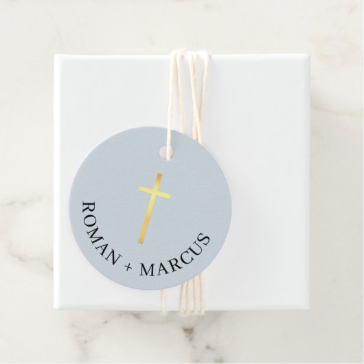 BAPTISM DANK IHNEN große goldene Kreuzung Baby bla Geschenkanhänger (Beispiel)