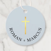 BAPTISM DANK IHNEN große goldene Kreuzung Baby bla Geschenkanhänger (Vorderseite)