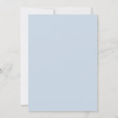 Baptism dusty blue beige bow boy einladung (Rückseite)