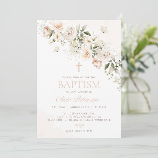 BAPTISM-Einladung, erste Einladung (Stehend Vorderseite)