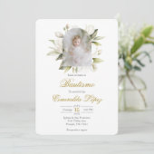 Baptism Elegant Einladung (Stehend Vorderseite)