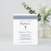 BAPTISM Elegante gestreifte Marine Blue Cross Budg (Stehend Vorderseite)