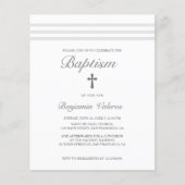 BAPTISM Elegantes gestreiftes graues blaues Kreuz- (Vorderseite)