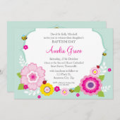 BAPTISM ERSUCHT :: Gartenthema 2 Einladung (Vorne/Hinten)