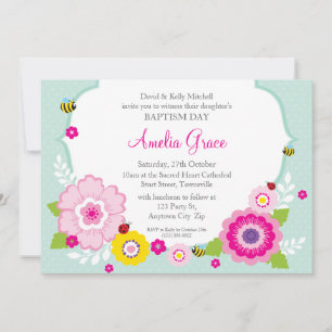 BAPTISM ERSUCHT: Gartenthema 2 Einladung