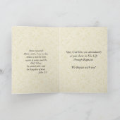 BAPTISM ERWACHSENES Herz Jesu mit Lamm Karte (Innenseite)