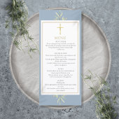 Baptism First Communion Confirmation Greenery  Menükarte