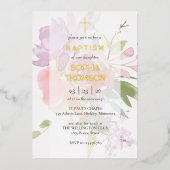 Baptism floral invitation folieneinladung (Vorderseite)
