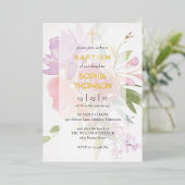 Baptism floral invitation folieneinladung (Stehend vorne)