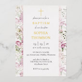 Baptism floral invitation folieneinladung (Vorderseite)