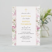 Baptism floral invitation folieneinladung (Stehend vorne)